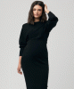 Sloane Knit Maternity Dress (Black) by Tiffany Rose