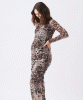 Savannah Mesh Dress (Latte) by Tiffany Rose