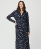 Spot Shirt Maternity Dress (Navy and White) by Tiffany Rose