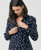 Spot Shirt Maternity Dress (Navy and White) by Tiffany Rose