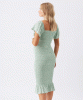 Selma Shirred Maternity Dress (Pistachio) by Tiffany Rose