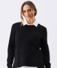 RIPE Tori Detachable Nursing Knit (Black/White) from Tiffany Rose