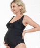 Tie Front One Piece Maternity Swimsuit by Tiffany Rose