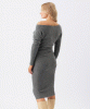 RIPE Tobie Off Shoulder Knit Dress (Charcoal Marle) from Tiffany Rose