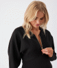 RIPE Zip Knit Nursing Dress (Black) from Tiffany Rose