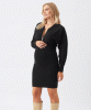 RIPE Zip Knit Nursing Dress (Black) from Tiffany Rose