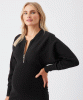 RIPE Zip Knit Nursing Dress (Black) from Tiffany Rose