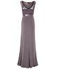 Valencia Umstandsabendkleid lang Charcoal Brown by Tiffany Rose