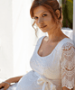 Kurzes Schwangerschafts-Brautkleid Verona Elfenbein / Weiß by Tiffany Rose