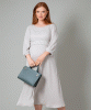 Vivian Ribbed Maternity & Nursing Dress Latte from Tiffany Rose