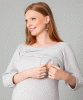 Vivian Ribbed Maternity & Nursing Dress Latte from Tiffany Rose