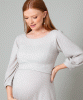 Vivian Ribbed Maternity & Nursing Dress Latte from Tiffany Rose