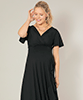 Waterfall Maternity Midi Dress Black by Tiffany Rose