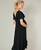 Waterfall Maternity Midi Dress Black by Tiffany Rose