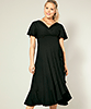 Waterfall Midi Dress Black by Tiffany Rose