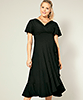 Waterfall Maternity Midi Dress Black by Tiffany Rose