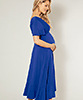 Robe Mi-longue de Grossesse Waterfall Bleu Cobalt by Tiffany Rose