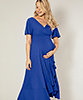 Robe Mi-longue de Grossesse Waterfall Bleu Cobalt by Tiffany Rose