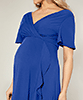 Robe Mi-longue de Grossesse Waterfall Bleu Cobalt by Tiffany Rose