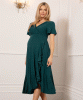 Waterfall Midi Dress Deep Green by Tiffany Rose