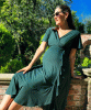 Waterfall Midi Dress Deep Green by Tiffany Rose