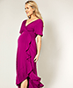 Waterfall Maternity Midi Dress Orchid Pink by Tiffany Rose