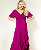 Waterfall Midi Dress Orchid Pink by Tiffany Rose