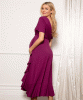 Waterfall Midi Dress (Plum Wine) by Tiffany Rose