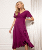 Waterfall Midi Dress (Plum Wine) by Tiffany Rose