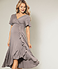 Robe Mi-longue de Grossesse Waterfall Gris Taupe by Tiffany Rose