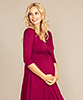 Willow Maternity Dress (Burgundy) by Tiffany Rose