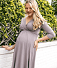 Willow Maternity and Nursing Dress Taupe Grey by Tiffany Rose