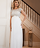 Robe de mariée maternité longue en soie ivoire Mia by Tiffany Rose