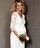 Rosie Lace Maternity Bridal Dress Ivory by Tiffany Rose