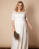 Robe de Mariée Maternité En Mousseline de Soie Alaska Longue Plus Size Ivoire by Tiffany Rose
