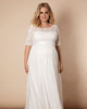 Robe de Mariée Maternité En Mousseline de Soie Alaska Longue Plus Size Ivoire by Tiffany Rose