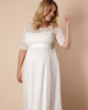 Robe de Mariée Maternité En Mousseline de Soie Alaska Longue Plus Size Ivoire by Tiffany Rose