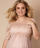 Robe Alaska Longue en Mousseline Plus Size Blush Pêche by Tiffany Rose