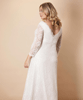 Robe de Mariée Maternité Chloe Longue Plus Size Ivoire by Tiffany Rose