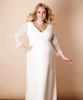 Robe de Mariée Maternité Chloe Longue Plus Size Ivoire by Tiffany Rose