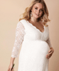 Chloe Lace Plus Size Maternity Wedding Gown Ivory by Tiffany Rose