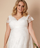 Umstandsbrautkleid Eden kurz in plus size Elfenbein by Tiffany Rose