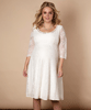 Freya Dress Short Plus Size Maternity Wedding Dress Ivory by Tiffany Rose