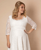 Freya Dress Short Plus Size Maternity Wedding Dress Ivory by Tiffany Rose