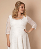 Umstandsbrautkleid Freya kurz in plus size Elfenbein by Tiffany Rose