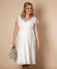 Robe de Mariée Maternité Kristin Plus Size Blanc Ivoire by Tiffany Rose