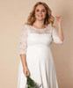 Lucia Plus Size Maternity Wedding Dress Short Ivory White by Tiffany Rose