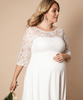 Umstandsbrautkleid Lucia kurz in plus size Elfenbein / Weiß by Tiffany Rose