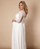 Lucia Plus Size Maternity Wedding Gown Long Ivory White by Tiffany Rose