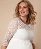 Lucia Plus Size Maternity Wedding Gown Long Ivory White by Tiffany Rose